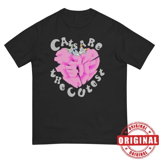 Trending T38 Store Merch Katakana Heart With Cat Sabaunty Hoodie - Good Tee Store