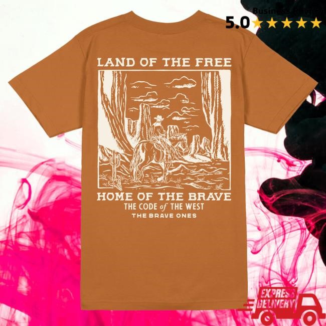 Official The Brave Ones Merch Land Of The Free Hoodie Burnt Orange The Brave Ones - Good Tee Store