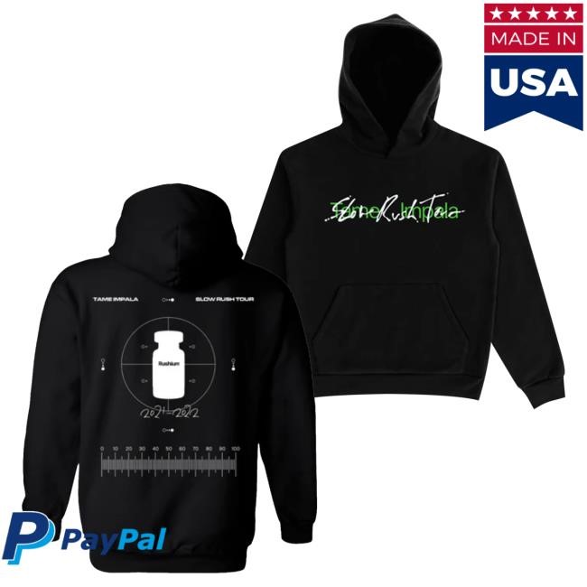 Trending Tame Impala Merch Slow Rush Black Zip Hoodie - Good Tee Store