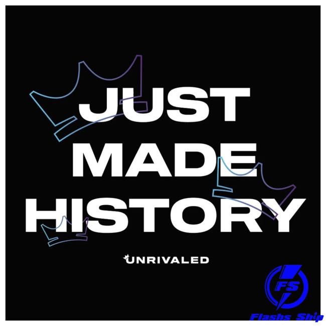 Unrivaled Basketball Merch Shop Store Official Just Made History Black Sweatshirt - Good Tee Store