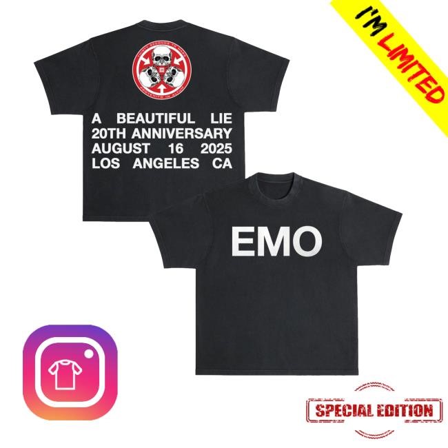 Thirtysecondstomars Merch Emo Abl20 Anniversary T-Shirt  Hoodie  Tank Top  Sweater And Long Sleeve T-Shirt - Good Tee Store