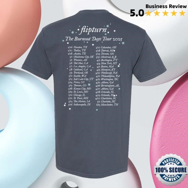 Flipturn The Burnout Days Tour Zip Up Hooded Sweatshirt - Good Tee Store