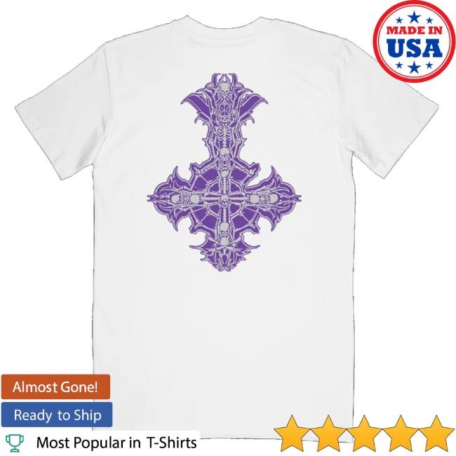 Official Ghost Merch Chrome Purple Skeletá Funny Shirt - Good Tee Store