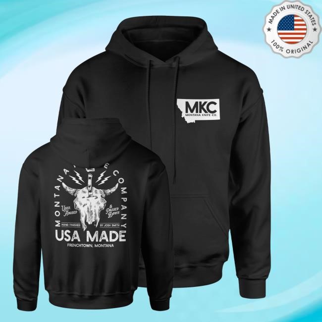 Official Montana Knife Company Mkc Bison Skull Hoodie Sweatshirt - Good Tee Store
