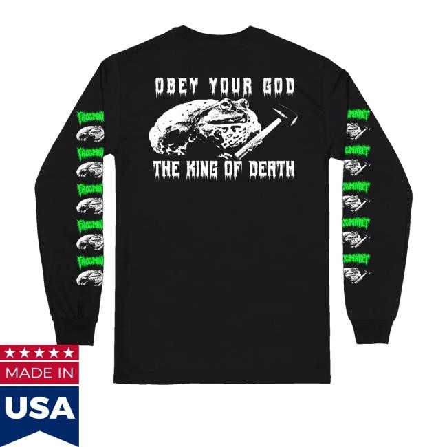 Realityfade Merch Frog Mallet 'Obey Your God The King Of Death' Sweater - Good Tee Store