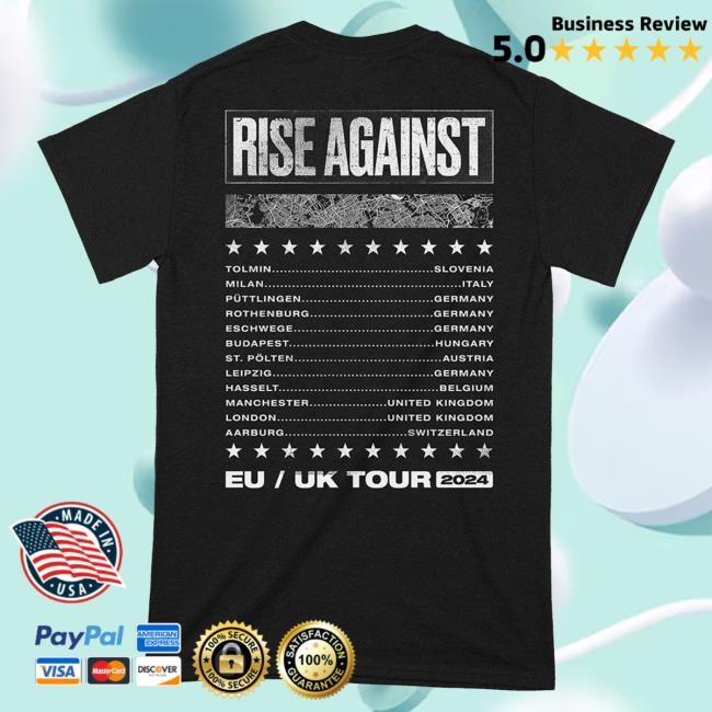 Trending Rise Against Merch Eu Uk Tour 2024 Tee - Good Tee Store