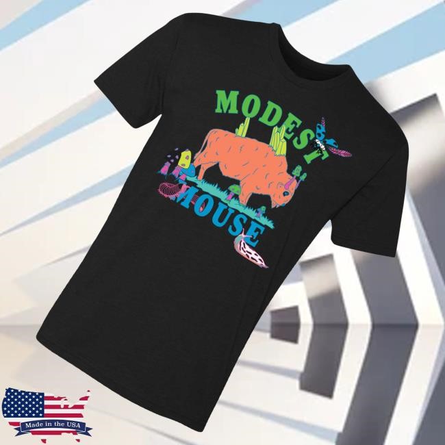 Modest Mouse Merch Neon Bison Hoodie - Good Tee Store