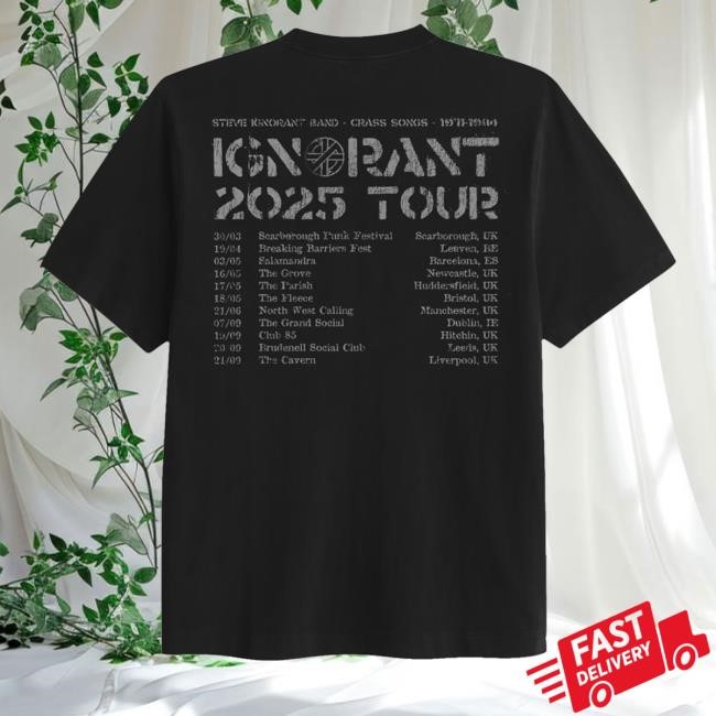 Steve Ignorant Merch Store 2025 Tour Small Logo Long Sleeve Shirt - Good Tee Store
