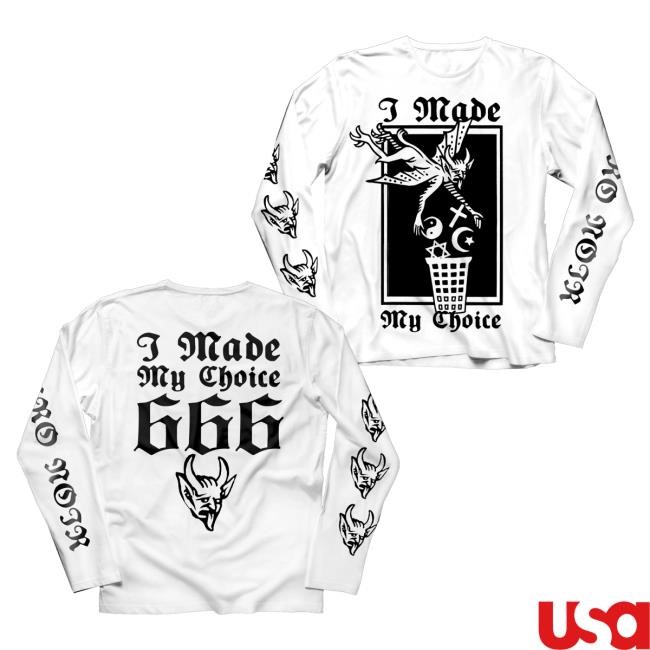 Behemoth Merch Neronoir I Made My Choice White Sweatshirt - Good Tee Store