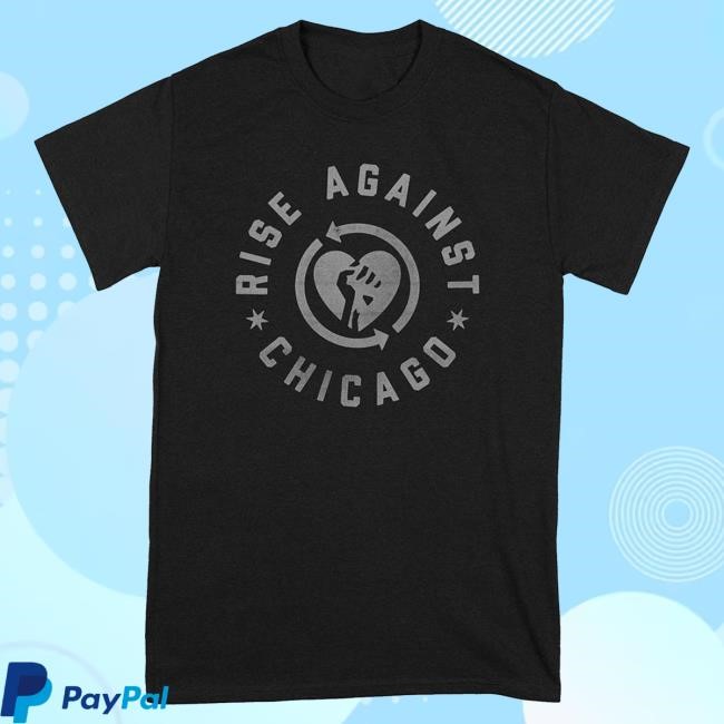 Rise Against Merch Chicago Heartfist Grey Shirt - Good Tee Store