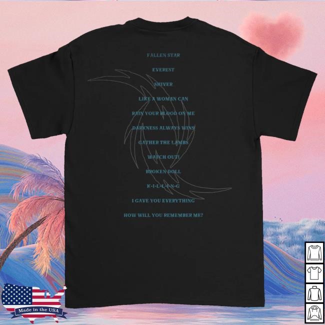 Official Halestorm Merch Everest Tracklist Hooded Sweatshirt - Good Tee Store