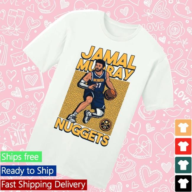 Nuggets #27 Jamal Murray In Action Tee Altitude Authentics Merch Store - Good Tee Store