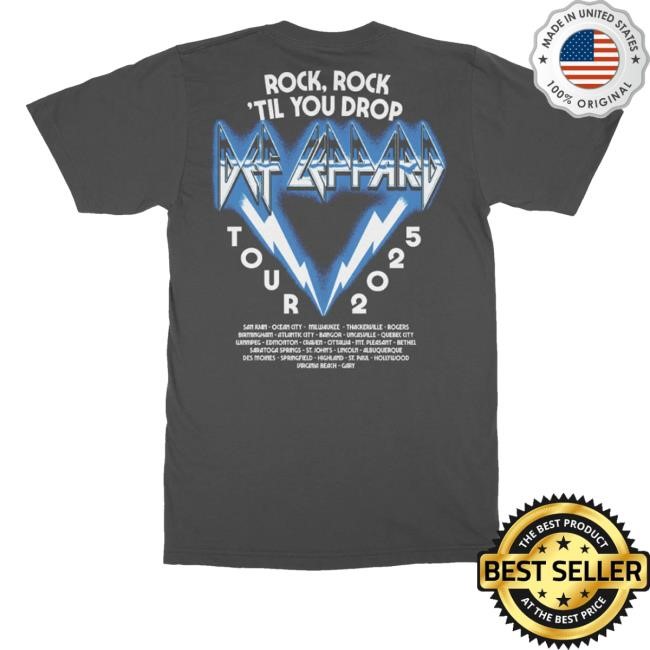 Def Leppard Official Store Rock  Rock Summer Tour 2025 Zip Up Hooded Sweatshirt - Good Tee Store