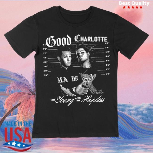 Official Good Charlotte Merch Shop Store Old School Mugshot T Shirts - Good Tee Store