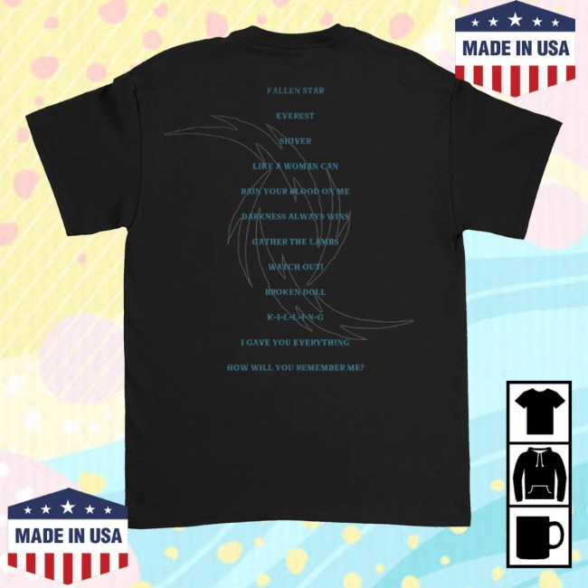 Halestorm Merch Store Everest Tracklist Tee Shirt - Good Tee Store