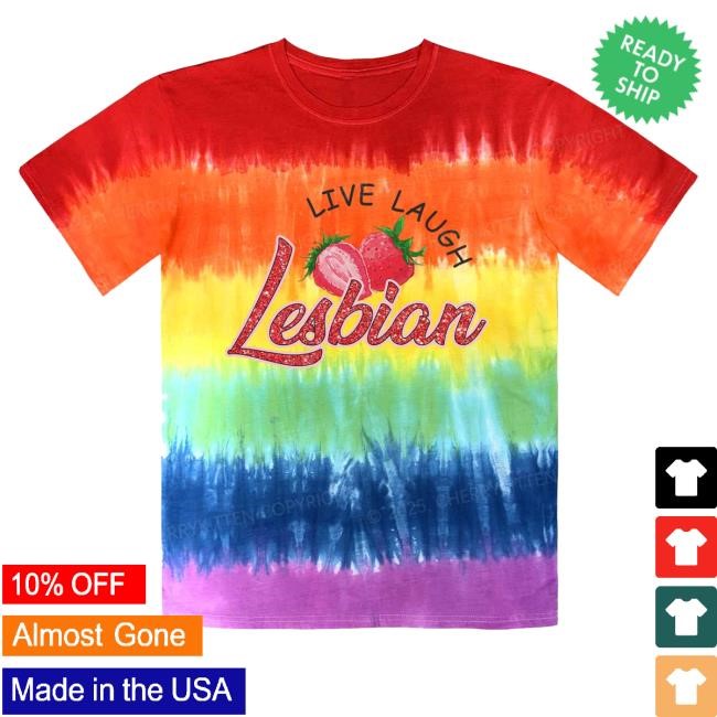 Cherrykitten Merch Live Laugh Lesbian Pride Y2k Tie Dye Long Sleeve Shirt - Good Tee Store