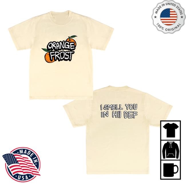 Hiidef Merch Orange Frost Logo Hoodie Sweatshirt - Good Tee Store