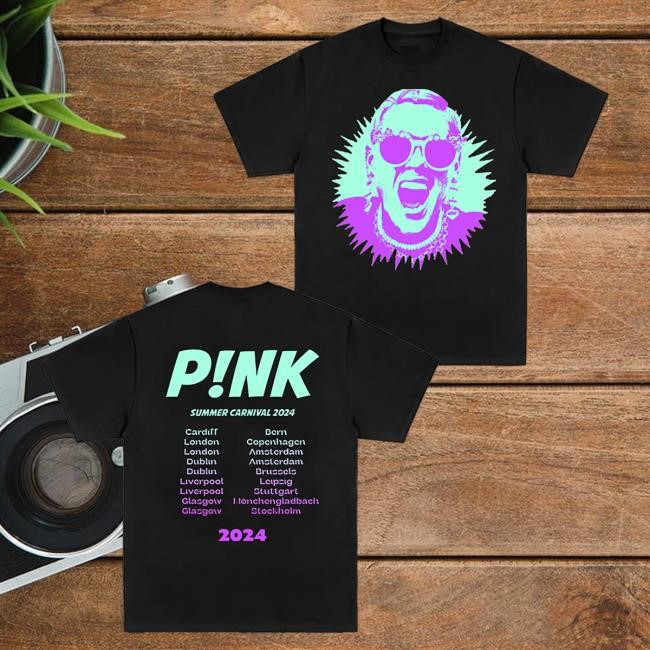 Official P!Nk Official Store Black Burst Tour T-Shirt - Good Tee Store