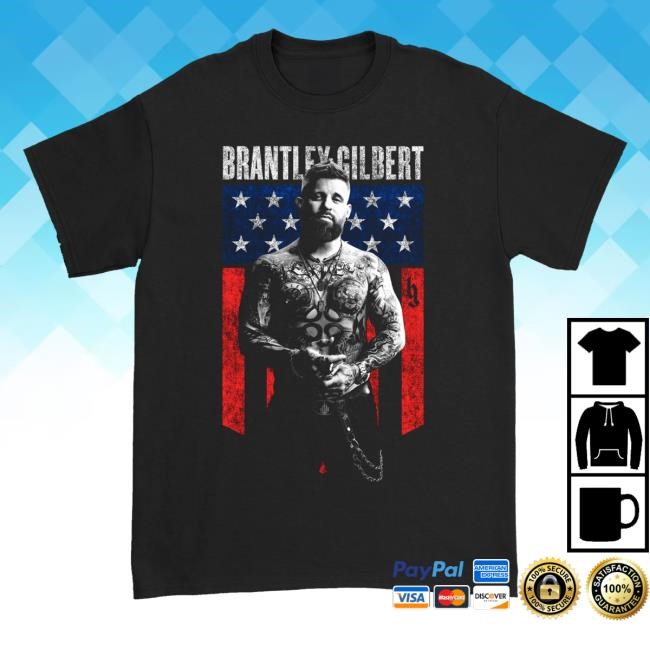 Official Brantley Gilbert Merch Shop Store Flag Tee - Good Tee Store