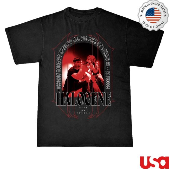 Official Halocene Merch Shop Store Bite My Tongue Hoodie - Good Tee Store