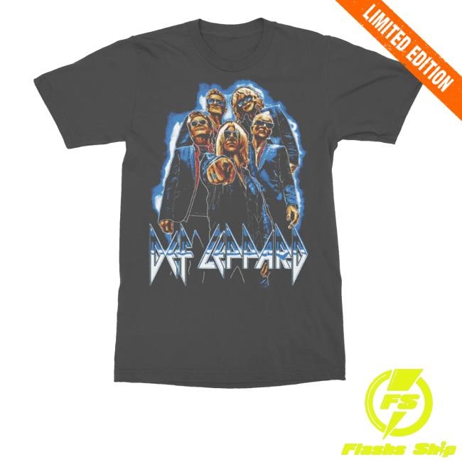 Def Leppard Official Store Rock  Rock Summer Tour 2025 Zip Up Hooded Sweatshirt - Good Tee Store
