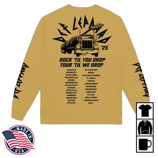 Def Leppard Merch Summer Tour 2025 T-Shirt  Hoodie  Tank Top  Sweater And Long Sleeve T-Shirt - Good Tee Store