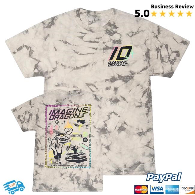 Official Imagine Dragons Music Merch Shop Store Sharks Tye Dye New Shirt - Good Tee Store