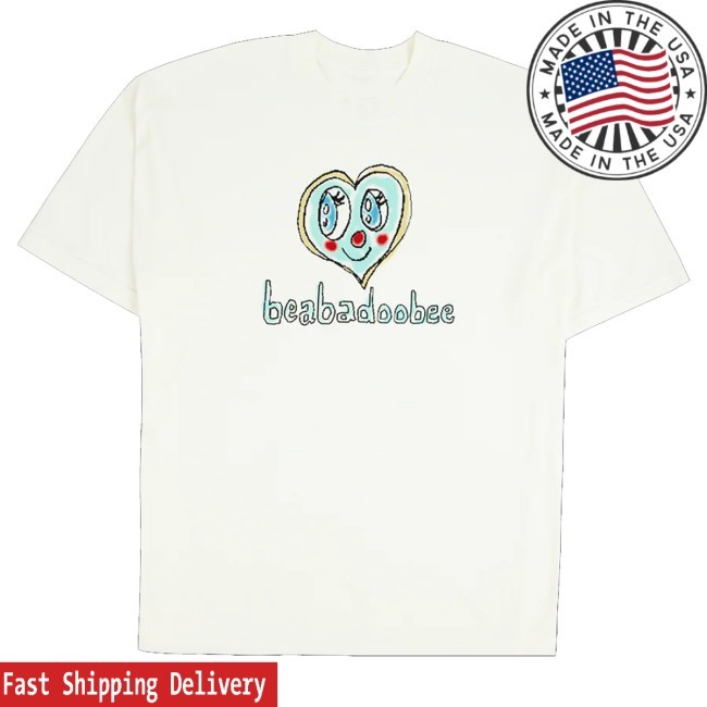 Official Beabadoobee Merch Off White Heart Eyes Hooded Sweatshirt - Good Tee Store