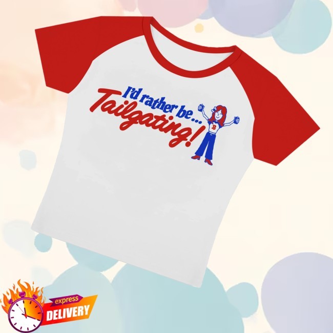 Women's I'd Rather Be Tailgating Hooded Sweatshirt Bfloshop - Good Tee Store